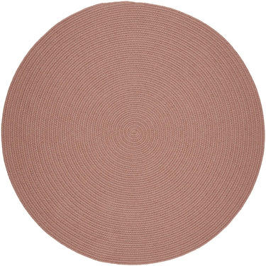 Wool Solids Area Rug - Round - S106 Old Rose